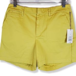 A New Day Lime Green Stretch Chino Shorts Size 4 Womens Summer NWT